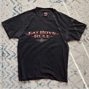 Harley Davidson Vintage tee - “Fat Boys Rule” - Edmonton, Alberta - L - US made